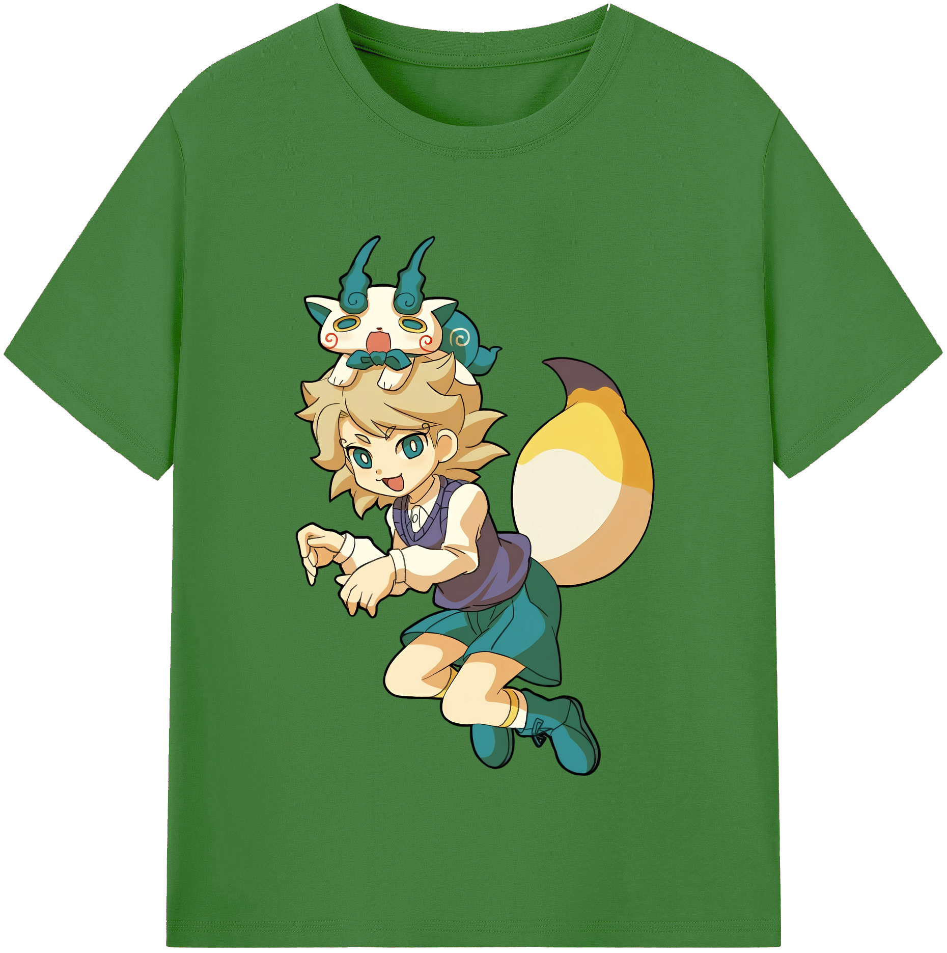 （画像用） 妖怪ウォッチ Yo-kai Watch レディースカジュアルプリントTシャツ（綿100％）